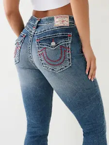 True Religion Women Super T Jennie Skinny Fit High-Rise Heavy Fade Stretchable Jeans