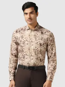 Blackberrys India Slim Fit Floral Printed Spread Collar Long Sleeves Cotton Formal Shirt