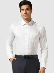 Blackberrys India Slim Printed Spread Collar Cotton Formal Shirt