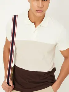 max Colourblocked Polo Collar Cotton T-shirt