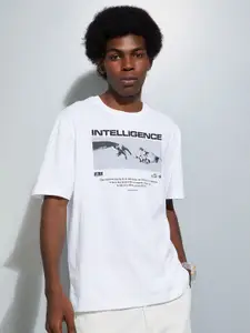max URB_N Typography Printed Cotton T-shirt