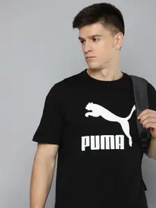 Puma Men Classics Brand Logo Printed Pure Cotton T-shirt