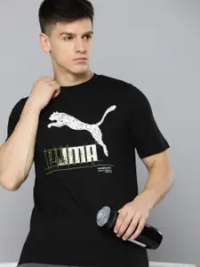 Puma Men BRAND LOVE Graphic Logo Printed Pure Cotton T-shirt