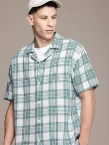 The Roadster Life Co. Pure Cotton Relaxed Fit Tartan Checks Opaque Casual Shirt