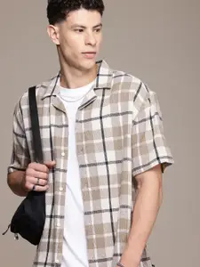 The Roadster Life Co. Pure Cotton Relaxed Fit Opaque Checked Casual Shirt