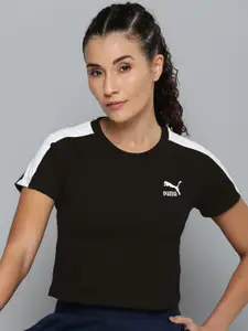 Puma Women Iconic T7 Slim Fit Crop T-shirt