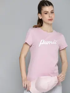 Puma Women Script Logo Graphic Pure Cotton T-shirt