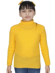 BAESD Girls Striped Turtle Neck Woollen Pullover Sweaters