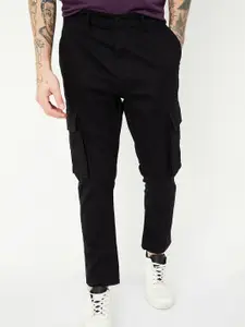 max Men Regular Fit Mid-Rise Cotton Cargos Trouser
