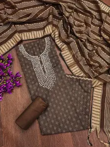 LeeliPeeri Designer Embroidered Unstitched Dress Material