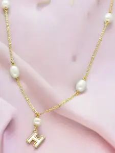 Sri Jagdamba Pearls Dealer Gold-Plated Beaded Necklace