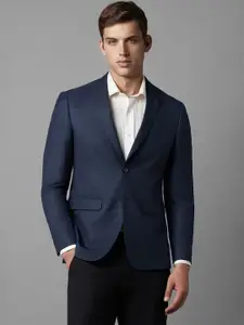 Louis Philippe Textured Self Design Slim Fit Single-Breasted Blazers