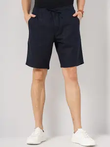 Celio Men Loose Fit Mid-Rise Linen Cotton Shorts