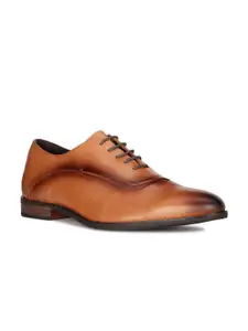 Hush Puppies Men CHALES PLEAT E Round Toe Leather Formal Oxfords