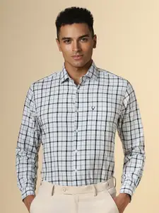 Allen Solly Slim Fit Checked Pure Cotton Formal Shirt