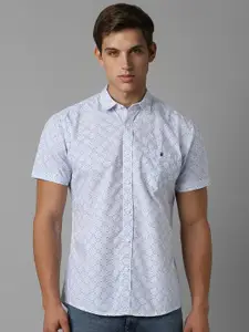 Louis Philippe Jeans Men Slim Fit Geometric Printed Pure Cotton Casual Shirt