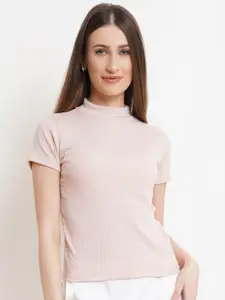 Purple State High Neck Cotton Top