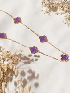 DressBerry Copper Floral Charm Necklace