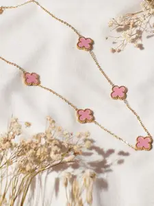 DressBerry Copper Floral Charm Necklace