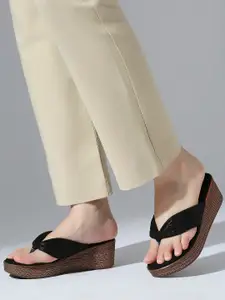 Inc 5 Metallic Printed Knotted Strappy Wedge Heels