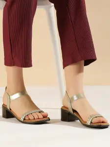 Inc 5 Textured Open-Toe Block Heels