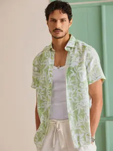 Andamen Premium Floral Printed Linen Casual Shirt