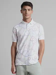 SIMON CARTER LONDON Men Printed Polo Collar Pockets Slim Fit T-shirt