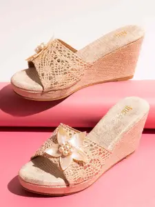 Inc 5 Textured Bow Detailed Wedge Heels