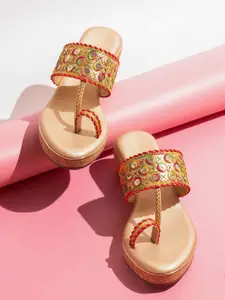 Inc 5 Embellished Ethnic Wedgess