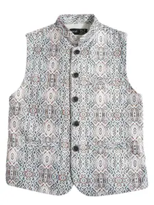 CAVIO Boys Printed Pure Cotton Nehru Jackets