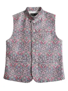CAVIO Boys Printed Pure Cotton Nehru Jackets
