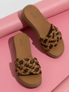 Inc 5 Textured Open Toe Comfort Heels