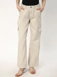R&B Women Relaxed Fit Cargo Jeans