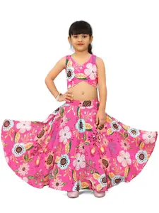 BAESD Girls Printed Ready to Wear Lehenga & Blouse