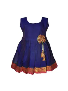 BAESD Infant Girls Masarai Silk Bow Fit & Flared Ethnic Dress