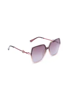 HASHTAG EYEWEAR Women Square Sunglasses with Polarised and UV Protected Lens TT-D-3020 BR