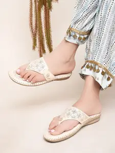 XE Looks Textured Doctor Ortho Open Toe Flats