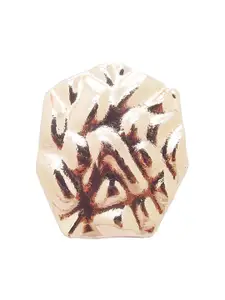 FEMMIBELLA Rose Gold Plated Hexagon Finger Ring