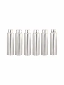 STEEPLE Silver-Toned 6 Pieces Stainless Steel Solid Water Bottle 1 ltr