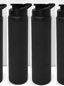 STEEPLE Black 6 Pieces Stainless Steel Solid Water Bottle