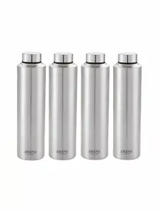 STEEPLE Silver-Toned 4 Pieces Stainless Steel Water Bottles-950 ml
