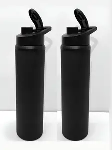 STEEPLE Black 2 Pieces Stainless Steel Water Bottle 900ml