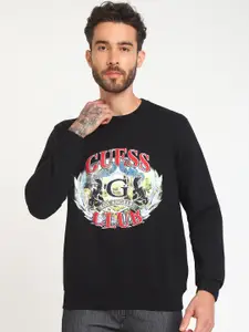 GUESS Graphic Printed Long Sleeves Pullover Sweatshirt