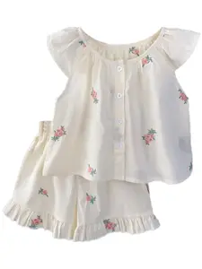 StyleCast x Revolte Girls Embroidered Top With Short