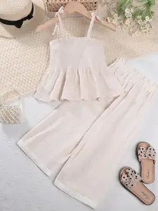 StyleCast x Revolte Girls Sleeveless Pure Cotton Top With Trouser