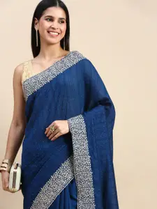 MOHEY Embellished Stones-Studded Silk  Saree