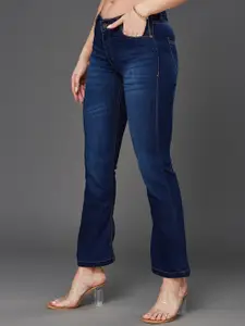 Miss Chase Women Bootcut Clean Look Light Fade Stretchable Jeans