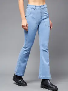 Miss Chase Women Bootcut High-Rise Clean Look Stretchable Jeans