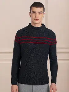 AXMANN Cable Knit Turtle Neck Long Sleeves Woollen Pullover Sweater