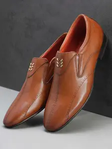 Ruosh Men Leather Formal Slip-On Shoes